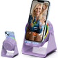 Wireless Induction Audio Bluetooth Speaker, 4 in 1 Phone Stand Speakers Amplifier with Colorful Ambient Light,360° Adjustable Holder- Purple