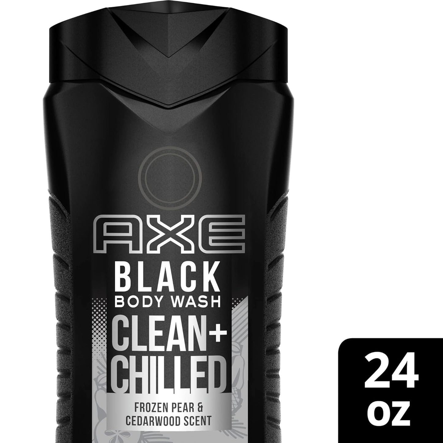 AXE Body Wash 12h Refreshing Scent Cleanser Black Frozen Pear and Cedarwood Men's Body Wash - 100% Plant-Based Moisturizers (16 oz)
