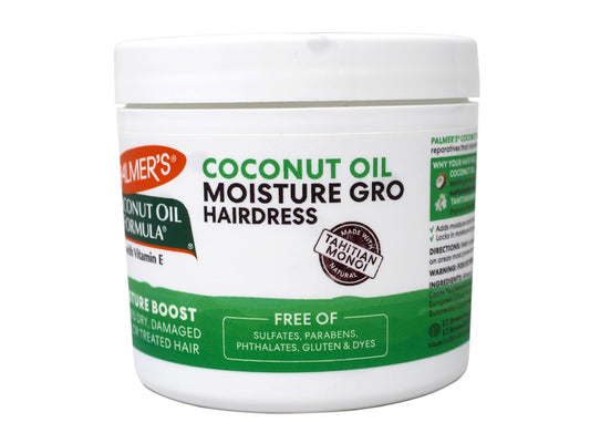 Palmer's Coconut Oil Moisture Boost Gro Hairdress Jar Restores dry damaged or Color treated Hair  - 5.25 oz (155ml)