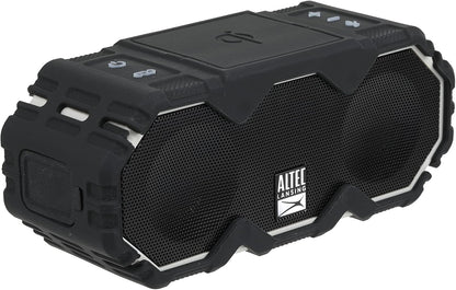 Altec Lansing Mini LifeJacket Jolt Bluetooth-luidspreker met Qi, draadloos, waterdig, draagbaar, luidsprekers, harde volume, sterkte bas, ryk stereostelsel, mikrofoon, 16 uur battery, 30 m reikafstand, grys