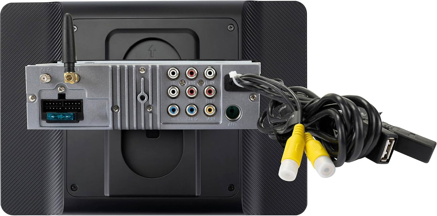 CAR1013 10.1 Inches Apple CarPlay Android Auto Wired or Wireless  Single DIN & Double DIN Touchscreen Car Stereo Radio, Bluetooth, Front & Rear Camera Inputs