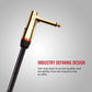 Monster Prolink Rock Instrument Cable. 8 in Right Angle to Right Angle Guitar Cable. for Electric Guitar Cable. 95% Copper Braided Shielded Guitar Cable