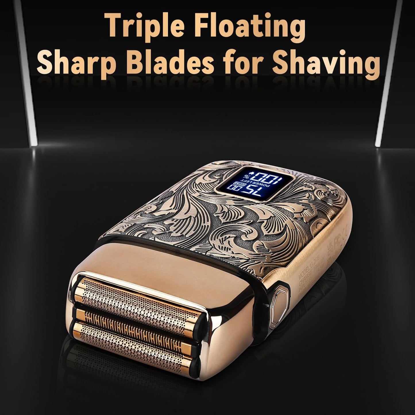 Close Shave Electric Foil Shavers for Men, 3-Speed Electric Razor, Bald Head Shavers, Face Shaving Beard Trimmer with LCD Display, Gifts for Men