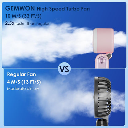 Mini Draagbare Handheld Turbowaaier 12H Herlaaibaar - Pienk