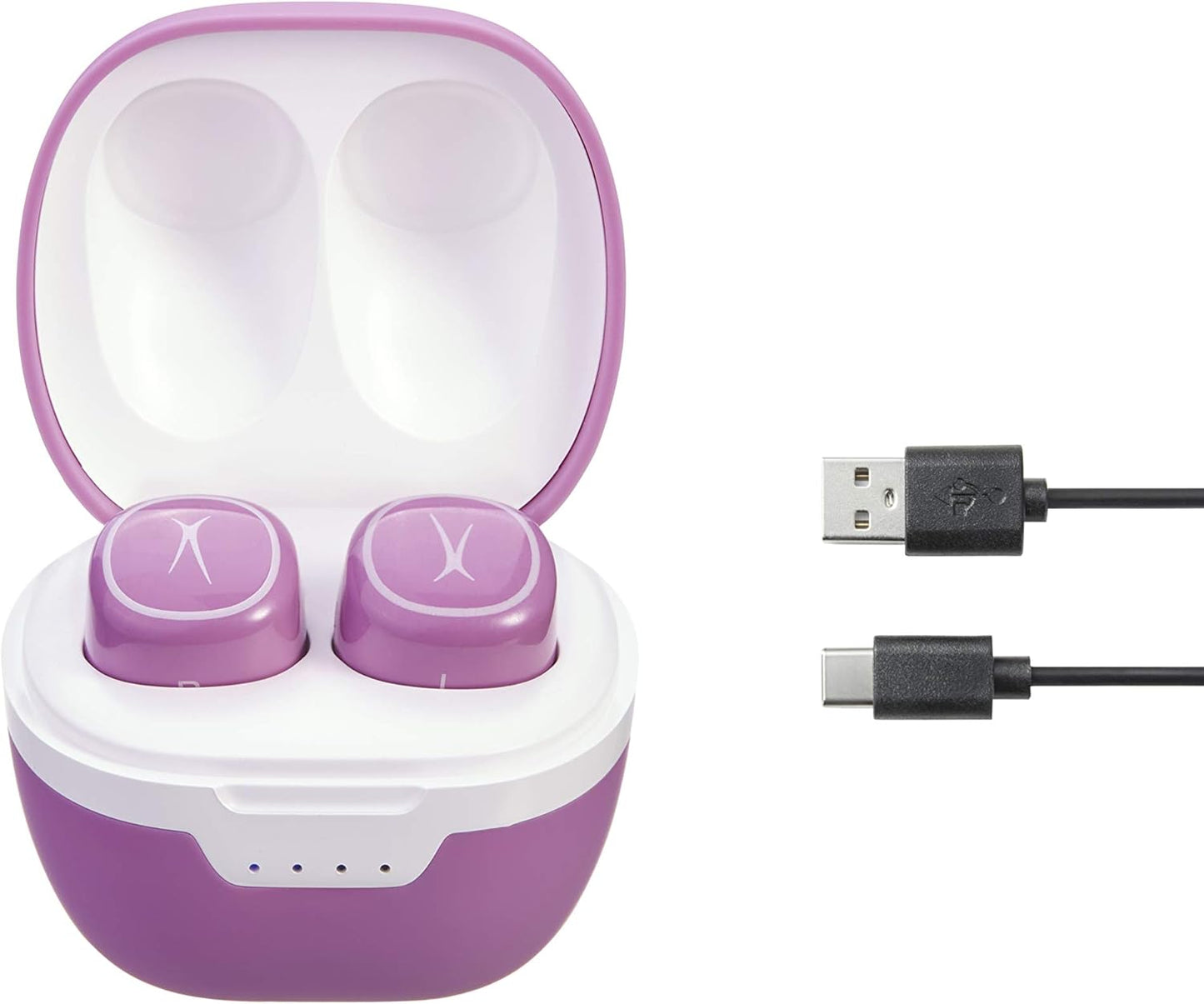 Altec Lansing Nanobuds – Ware Draadlose Oorfone met Laaistasie, TWS Waterdigte Bluetooth Oorfone met Aanraakbeheer vir Reis, Sport, Hardloop, Werk (Perserige Pienk)