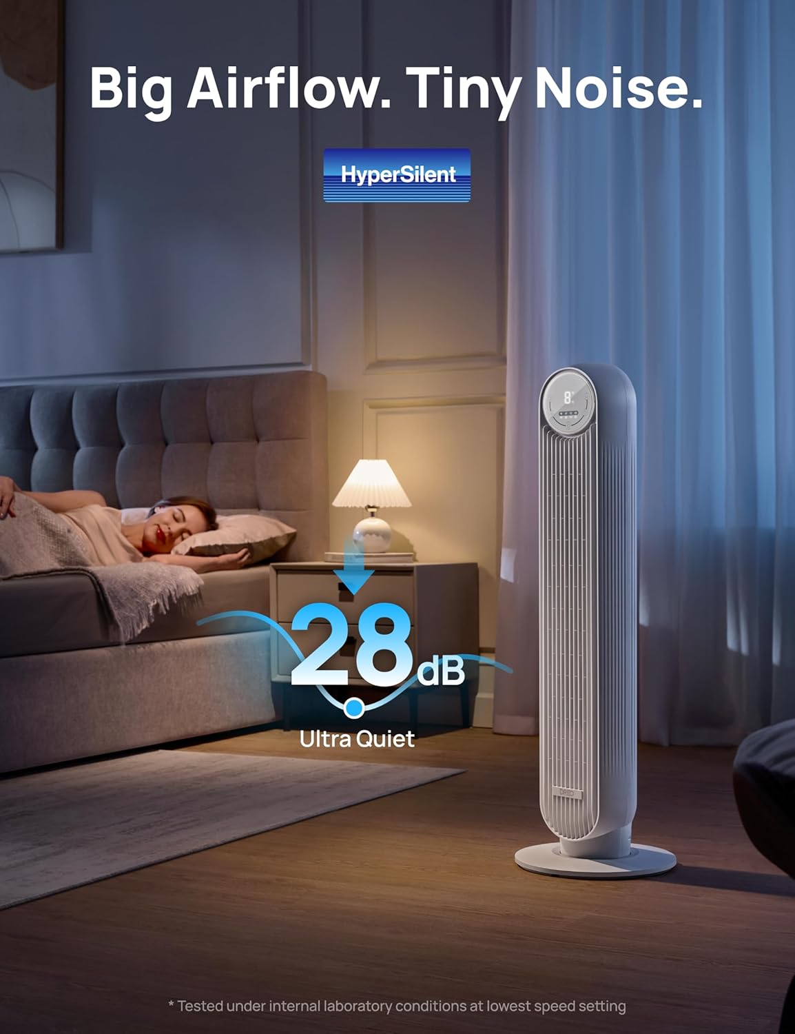 Toringwaaier 25vt/s Stil Vloerwaaier, 90° Ossillerend m/ 4 Spoed, 4 Modes, 8H Tydhouer – Wit