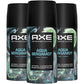 AXE Aluminum-Free Deodorant, Travel Size Body Spray, Aqua Bergamot 3 Pack, 72 Hour Odor Protection (1oz) Pack of 3