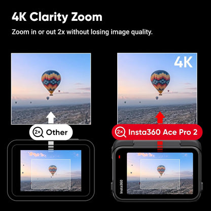 Insta360 Ace Pro 2 Dual Battery Bundle - 8K Waterproof Action Camera Co-Engineered with Leica, 1/1.3" Sensor, Dual AI Chip, Leading Low Light, Superior Audio
