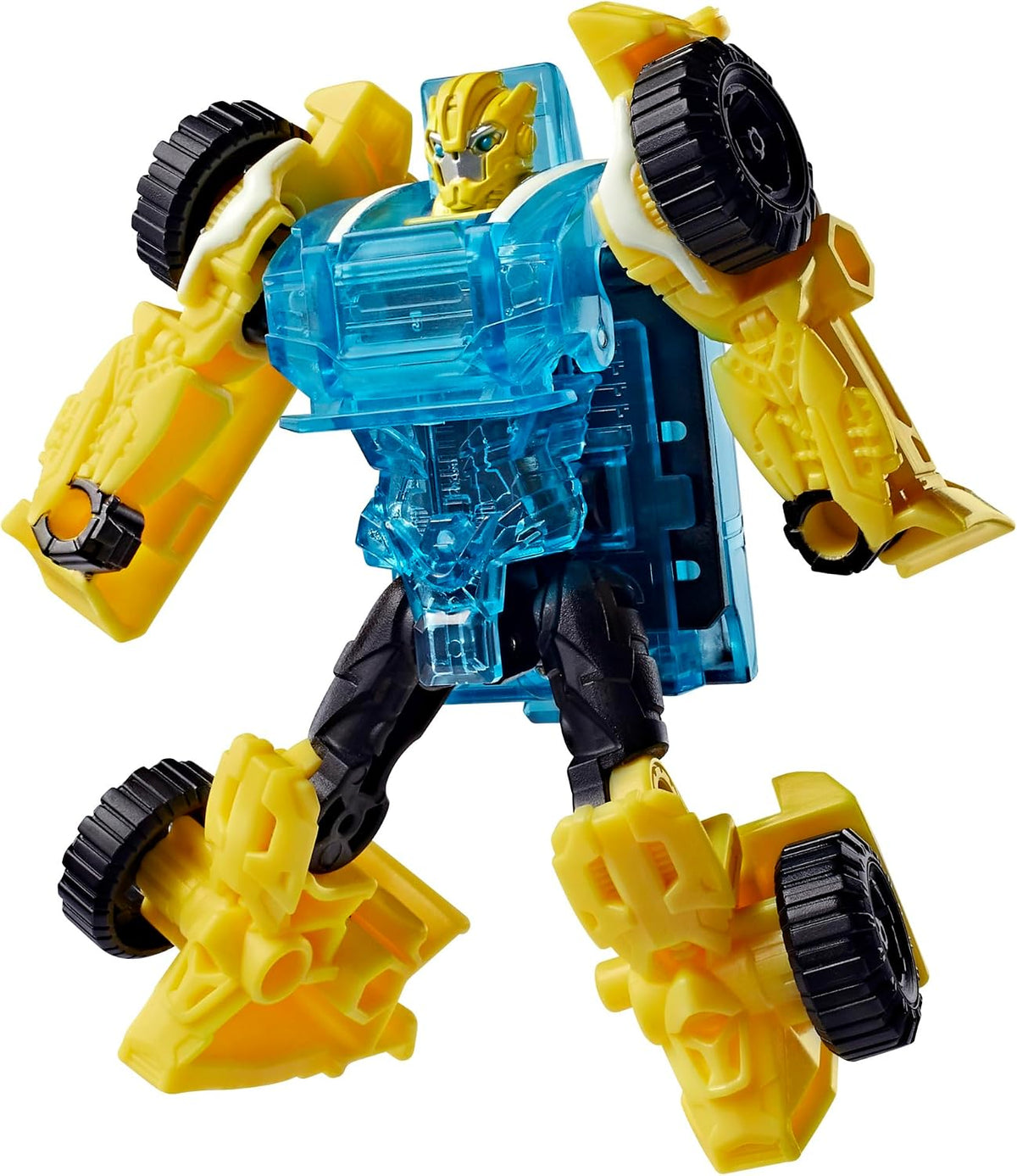 Transformers CYBERWORLD Bumblebee Cyber Changers Energon Surge 4-Inch Action Figure Quick Change to Car Mode - Robot Toys (Kids 6+)