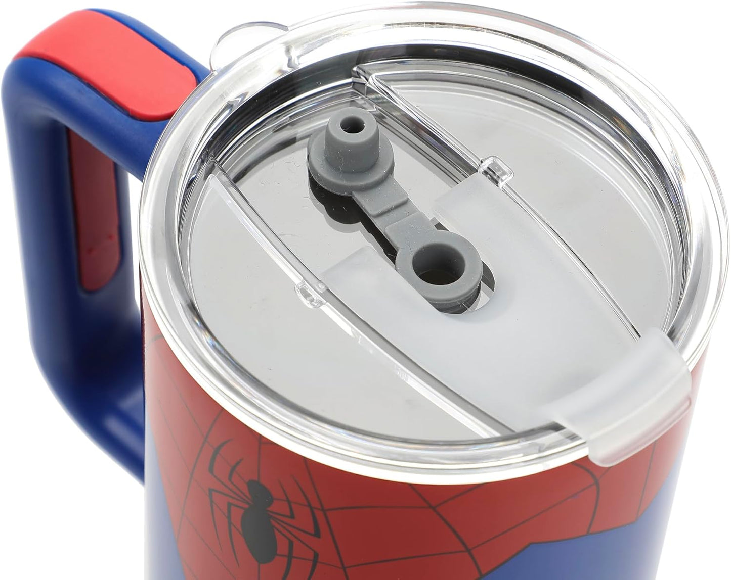 Insulated Stainless Steel Tumbler w/ Reusable Straw & Leak-Proof Lid Easy Carry Handle 40oz (Blue)