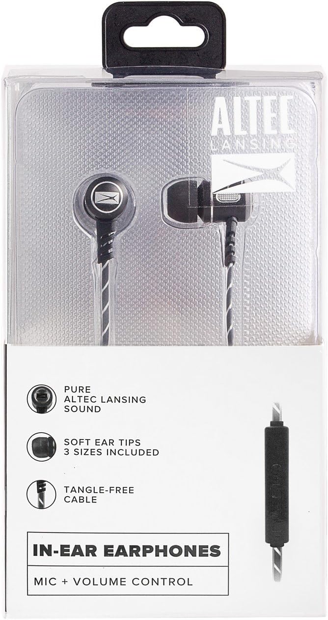 Altec Lansing In-Oor Stereo Metaaloorfone - Swart