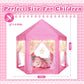 Monobeach Princess Castle Play Tent for Girls - Large 55'' x 53'' Playhouse with Star Lights for Indoor and Outdoor Play