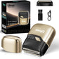 Electric Razor for Men, Foil Shaver with 2 Foil Heads, IPX7 Waterproof Electric Shaver, Wet Dry Cordless Razor, Chargeable&Portable Shavers for Men, Gold