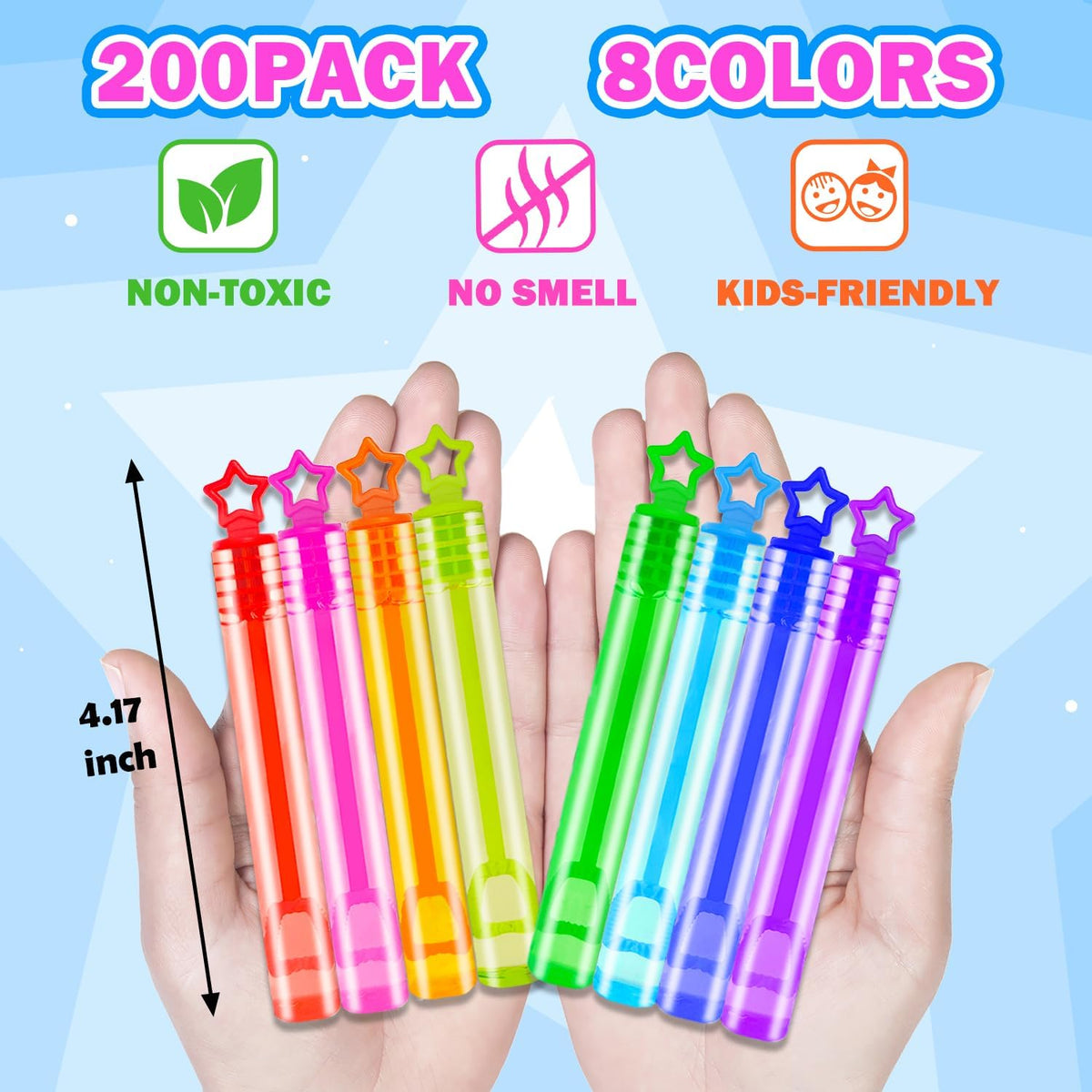 Bulk Bubble Toys Prizes - (200 PCS) Mini Bubble Wands Party Favors