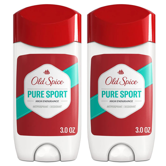 Old Spice Antiperspirant Deodorant For Men, High Endurance, 24/7 Sweat Defense & Odor Protection - Pure Sport Scent (Pack of 2)