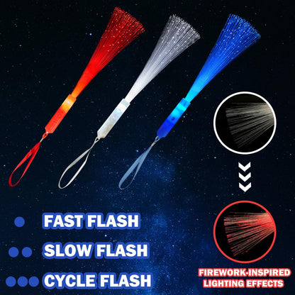 Bulk Party Favors Supplies for Kids-48 Pack, 250th Anniversary Accessories Red White Blue Glow Sticks, Patriotic Light Up Toys Games Decorations