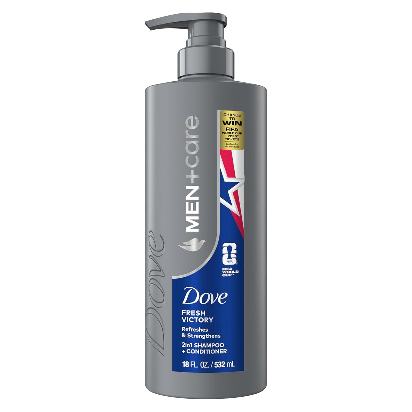 DOVE MEN + CARE Hair Care  Fresh Victory to Refresh & Strengthen Hair 18 Fl oz (2 CT)