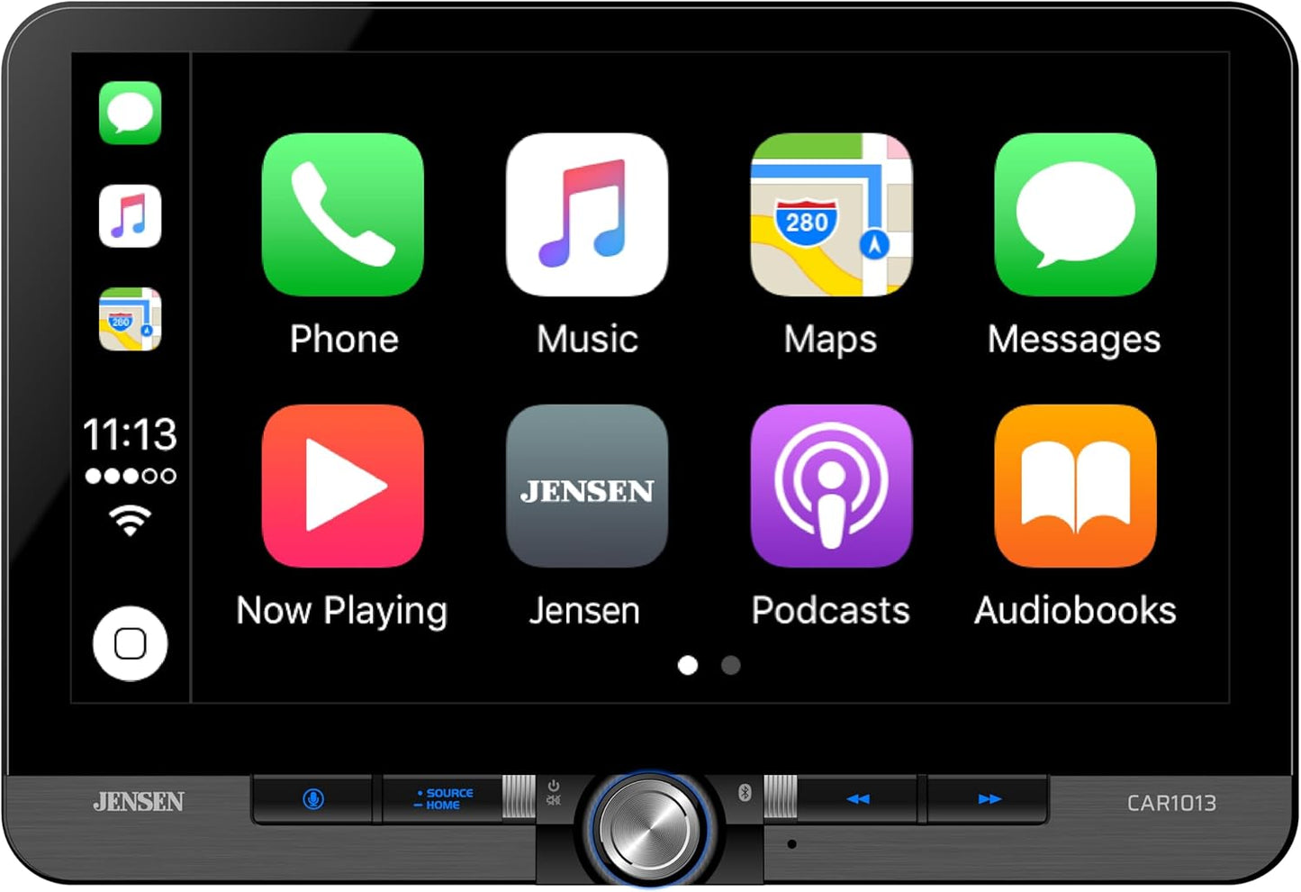 CAR1013 10.1 Inches Apple CarPlay Android Auto Wired or Wireless  Single DIN & Double DIN Touchscreen Car Stereo Radio, Bluetooth, Front & Rear Camera Inputs