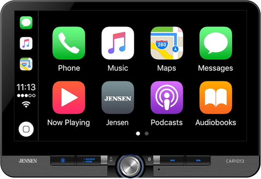 CAR1013 10.1 Inches Apple CarPlay Android Auto Wired or Wireless  Single DIN & Double DIN Touchscreen Car Stereo Radio, Bluetooth, Front & Rear Camera Inputs