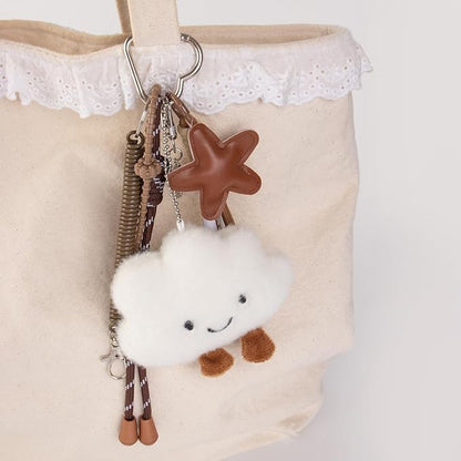 Wolksak Sleutelhanger Hanger vir Vroue Handsakke Beursie Rugsak