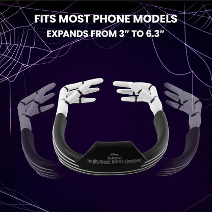 Jack Skellington Hands Phone Stand for Desk- Tim Burton’s The Nightmare Before Christmas Jack and Sally Phone Holder Stand for Office – Disney Gifts and Stocking Stuffer for Disney Adults and Kids