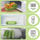 Large Bento-Style Leakproof w/ 4 Compartments Food Storage w/ Tableware Reusable On-the-Go Meal - Green