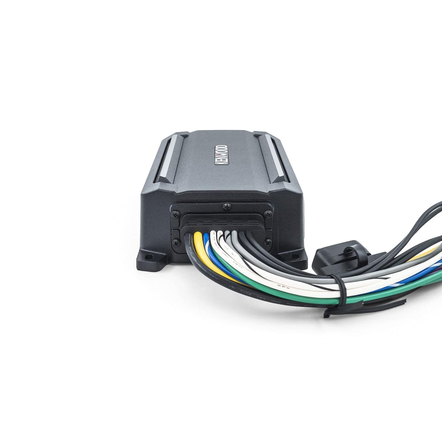 KENWOOD KAC-M5014 4-kanaal kompakte digitale versterker (600W) vir motors, marine, UTV- en motorsportvoertuie, soliede korrosiebestande aluminiumonderstel, IPX6, IPX7 & IP6X gesertifiseer en vibrasiebestand