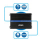 JA-Series JA4CH High Performance Class-D Bridgeable 4-Channel Car Audio Amplifier 1,000 Watts Peak Power Bridgeable Efficient Compact Design