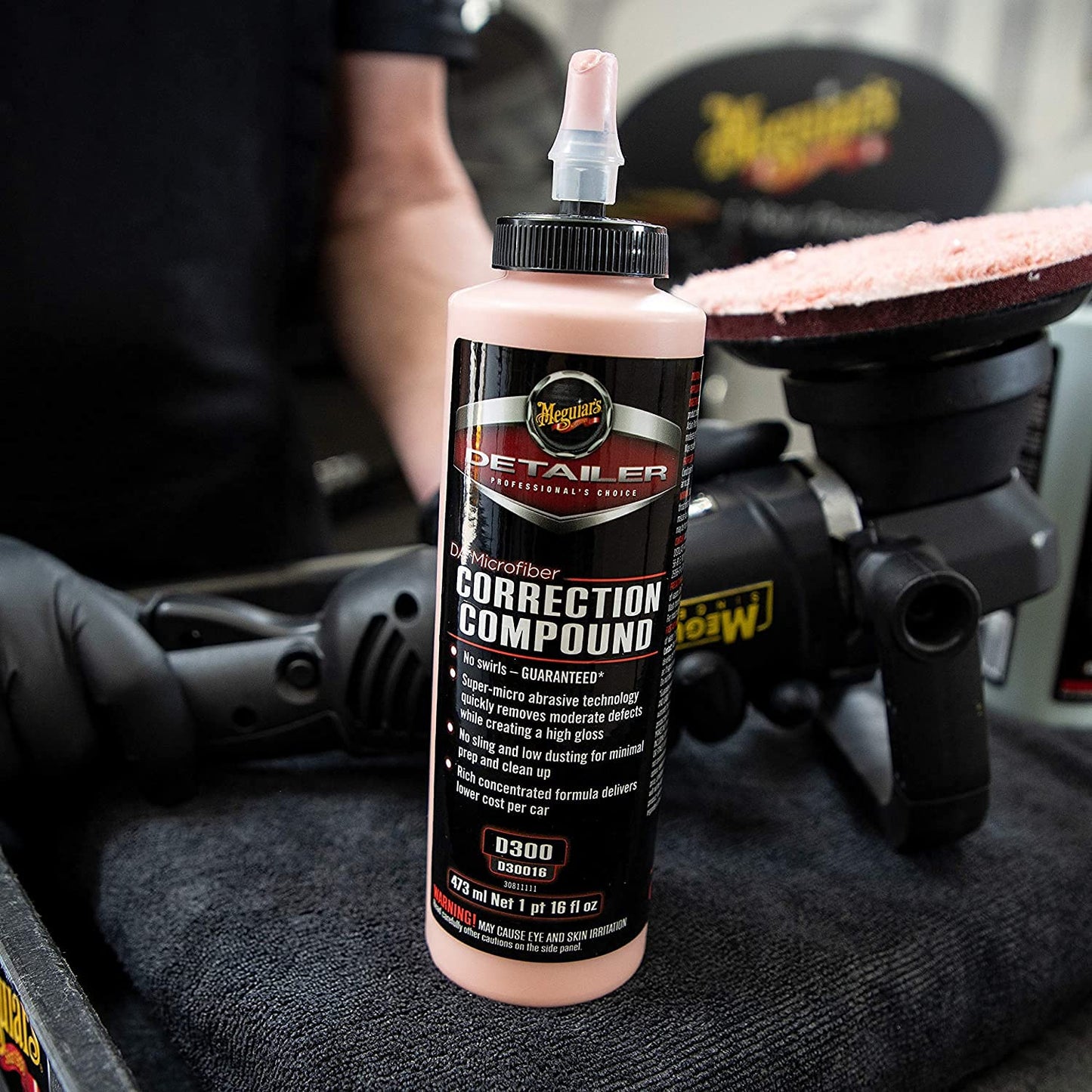 Meguiar's DA Microfiber Correction Compound Pro Motorvoertuig Krasverwyderaar Verwyder Kolle, Skrapies, Watervlekke, Oksidasie (473 ml)