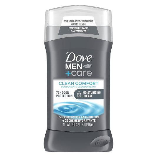 Dove Men+Care Deodorant Stick for Men Clean Comfort Aluminum Free 72-Hour Odor Protection Mens Deodorant - 3 oz (Pack of 2)