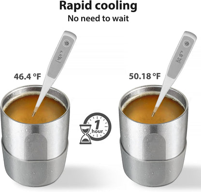 12 OZ Vriest-Bierglase, Koffiebeker met Kondensaat om Bier Langer Koud te Hou, 304 Vlekvrye Staal Pintbeker vir Vriezer, Vadersdaggeskenke, Verjaarsdaggeskenke vir Mans, Pa, Kêrel, Man en Broer