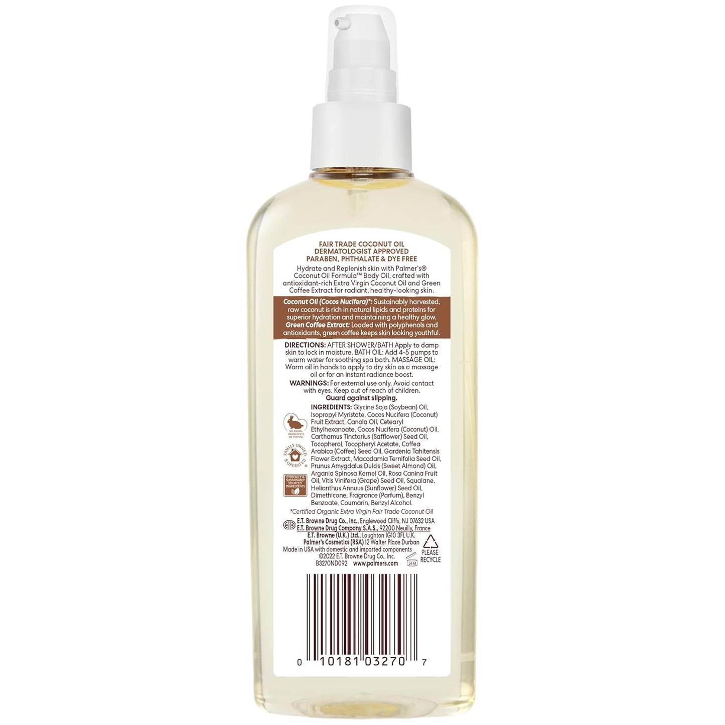 Palmer's Coconut Oil Formula Body Oil, Body Moisturizer w/ Green Coffee Extract, Bath Oil for Dry Skin - (5.1 oz)