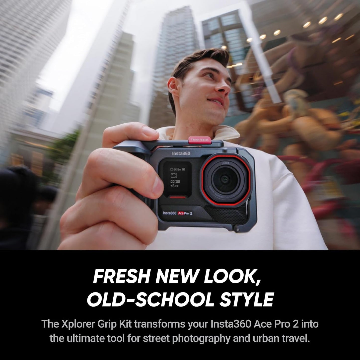 Insta360 Ace Pro 2 Xplorer Bundle Single Battery- 8K Waterproof Action Camera Co-Engineered with Leica, 1/1.3" Sensor, Dual AI Chip, Leading Low Light, Superior Audio, Flip Screen & AI Editing