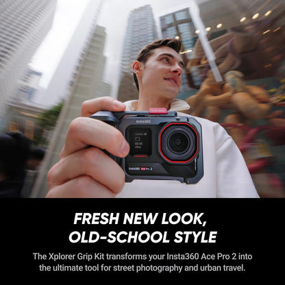 Insta360 Ace Pro 2 Xplorer Bundle Single Battery- 8K Waterproof Action Camera Co-Engineered with Leica, 1/1.3" Sensor, Dual AI Chip, Leading Low Light, Superior Audio, Flip Screen & AI Editing