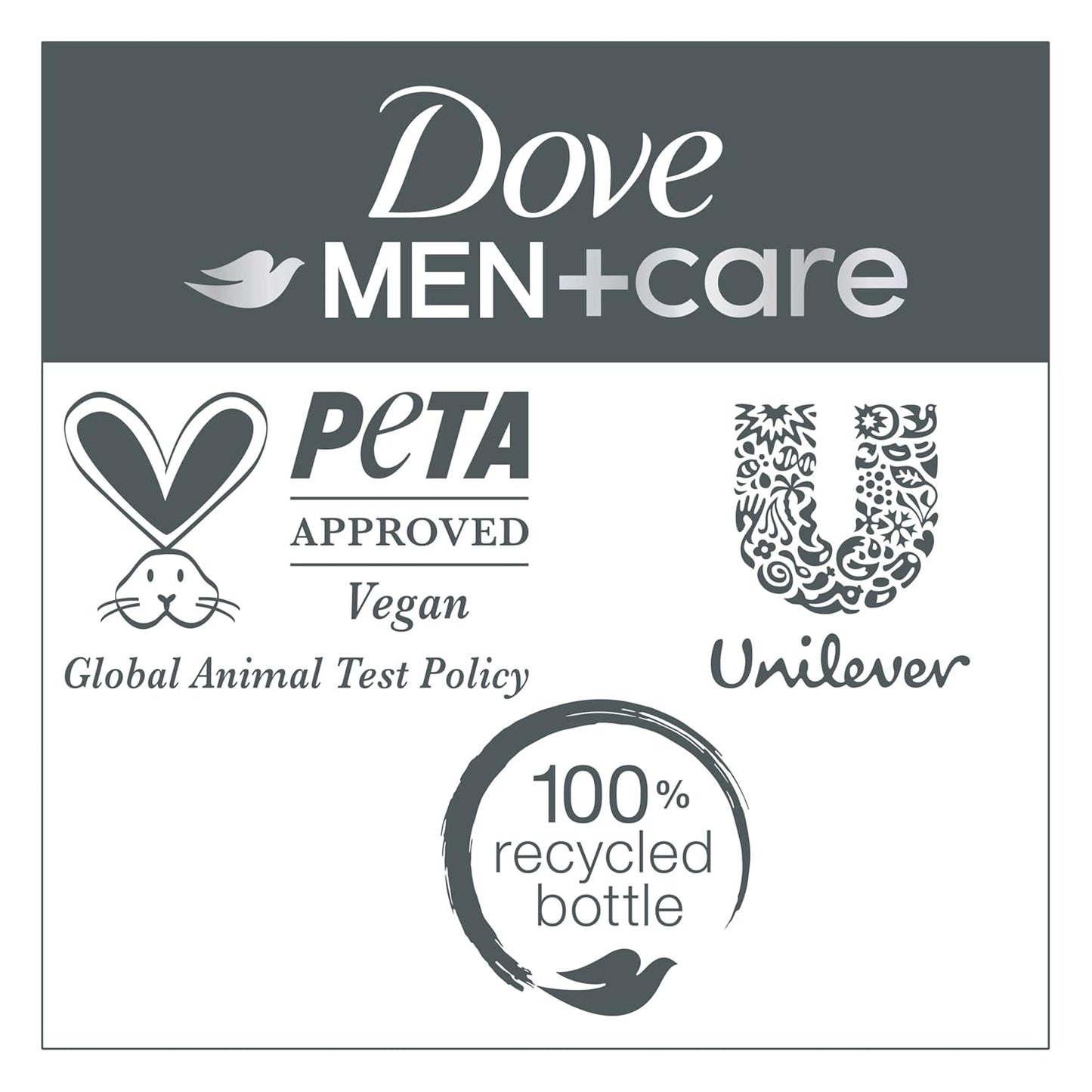 DOVE MEN + CARE Shampoo Fresh + Clean for Hair Refreshing & Strengthening, w/ Menthol, 28 fl oz. (2 CT)