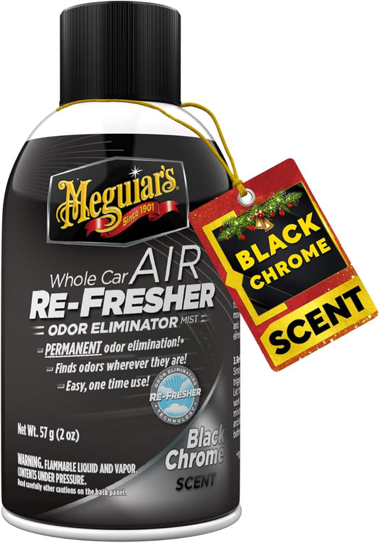 Meguiar's Whole Car Air Refresher  Black Chrome Scent - 2oz
