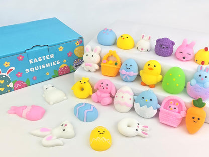 Bulk Easter Egg Fillers Toys Gifts for Kids, 100 PCS Mini Easter Squishies