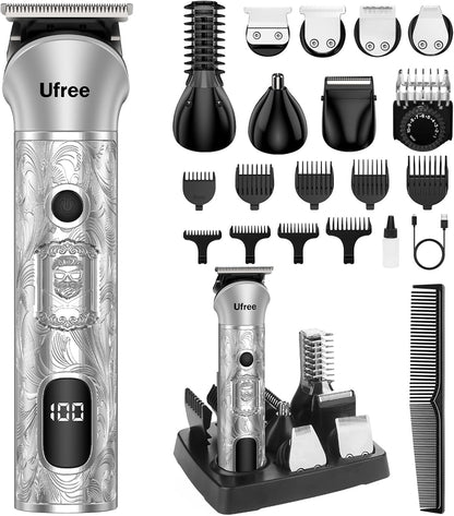 Beard Trimmer for Men, Electric Razor Shavers, Cordless Hair Clippers, 7 in 1 Beard Grooming Kit for Mustache, Body, Nose and Facial, Gifts for Men