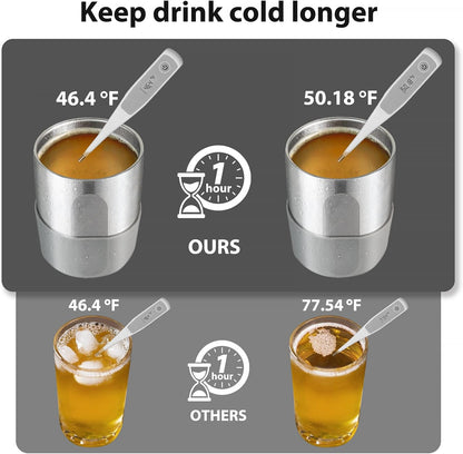 12 OZ Vriest-Bierglase, Koffiebeker met Kondensaat om Bier Langer Koud te Hou, 304 Vlekvrye Staal Pintbeker vir Vriezer, Vadersdaggeskenke, Verjaarsdaggeskenke vir Mans, Pa, Kêrel, Man en Broer