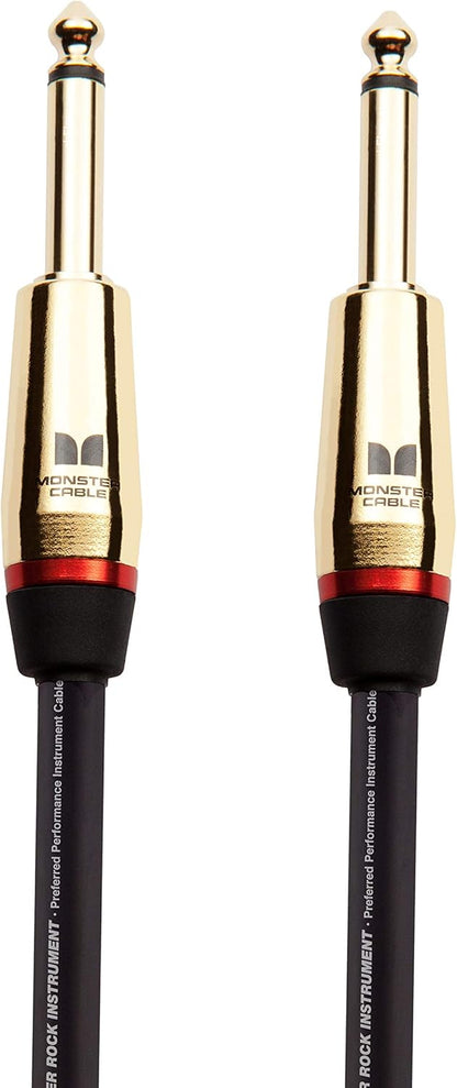 Monster Prolink Rock Instrument Cable. 6 ft Straight to Straight Monster Guitar Cable. For Electric Guitar Cable. 95% Copper Braided Shielded Guitar Cable