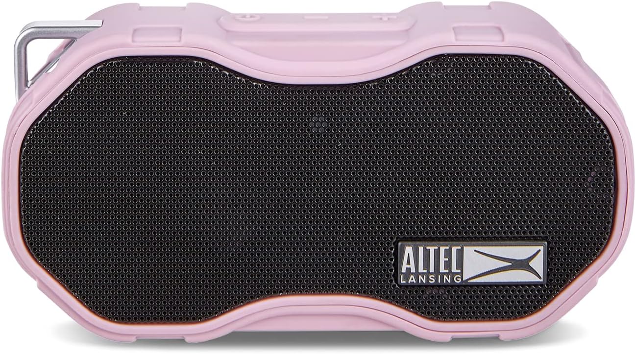 Altec Lansing Baby Boom XL - Waterdigte Bluetooth-luidspreker, draadlose en draagbare luidspreker vir reis- en buitegebruik, diep bas en harde klank, 1 pak, pienk