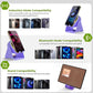 Wireless Induction Audio Bluetooth Speaker, 4 in 1 Phone Stand Speakers Amplifier with Colorful Ambient Light,360° Adjustable Holder- Purple