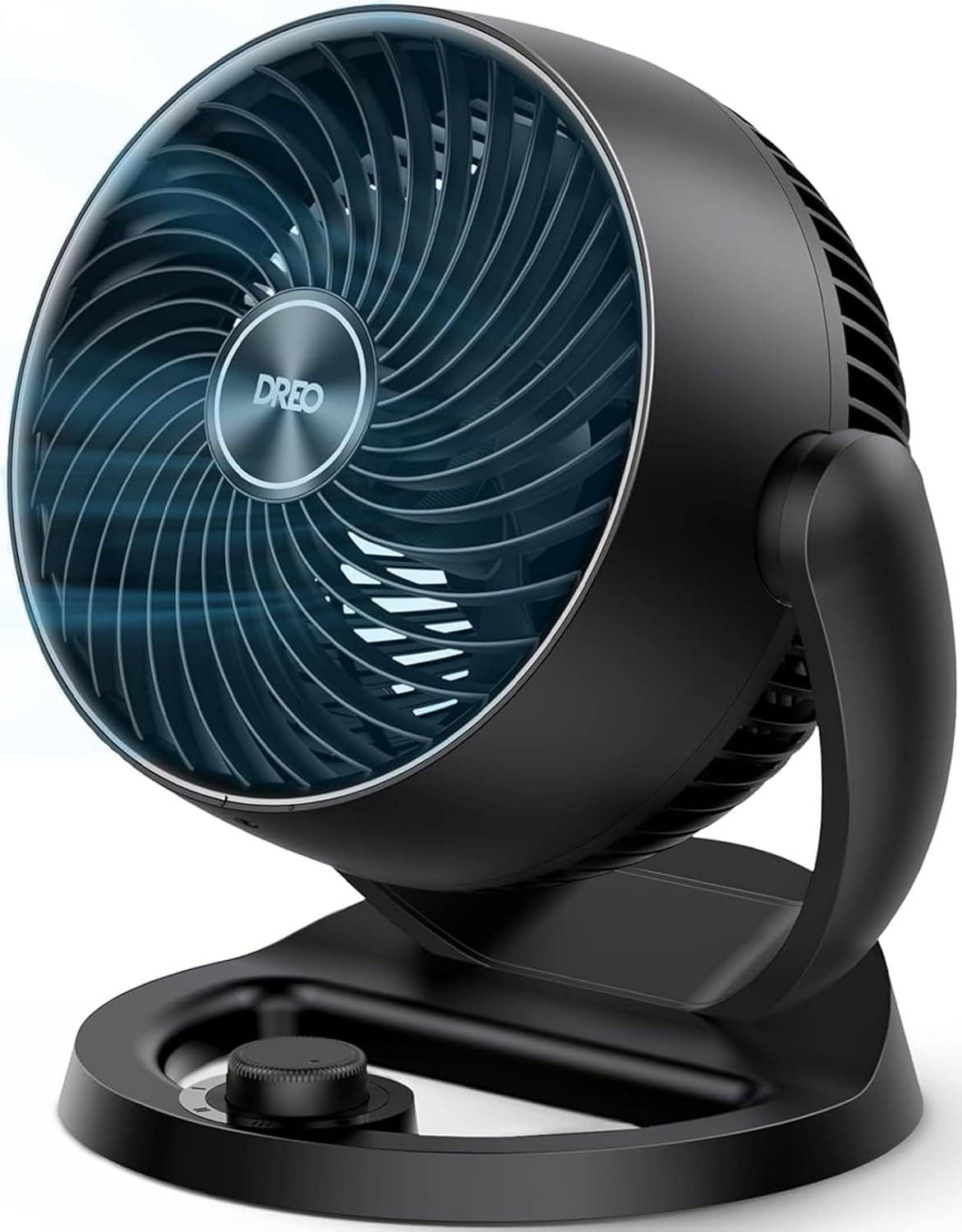 12" Desk Fan 70ft Powerful Airflow, 28db Quiet Table Air Circulator for Whole Room, 120° Adjustable Tilt, 3 Speeds - Black