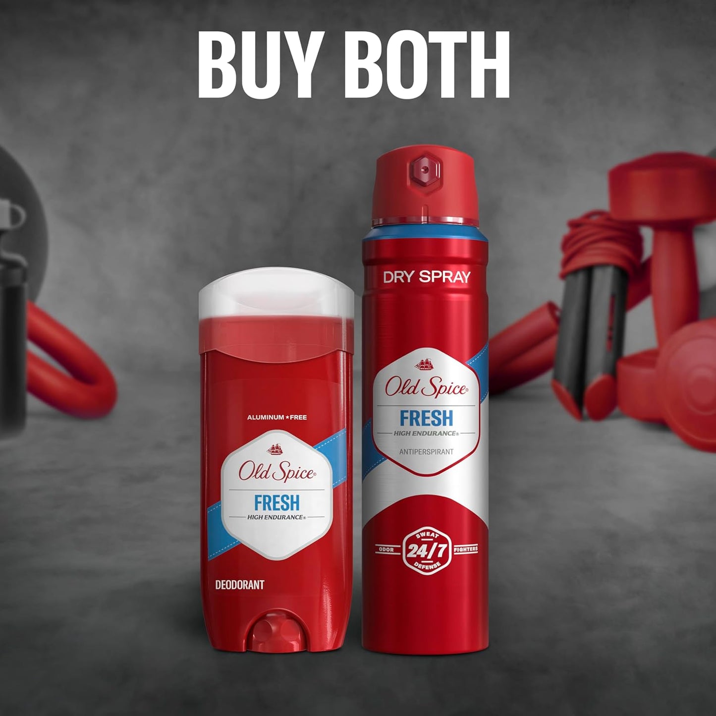 Old Spice Aluminum Free Deodorant For Men, High Endurance, 24/7 Sweat Defense & Odor Protection - Fresh Scent (Pack of 3)