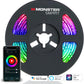 LED Strip Short Wi-Fi Multi-Color LED Light Strip Monster 6.5Ft, Smart App, Customizable Settings, Any Space, Voice-Control, Alexa, Google Assistant, Easy Installation