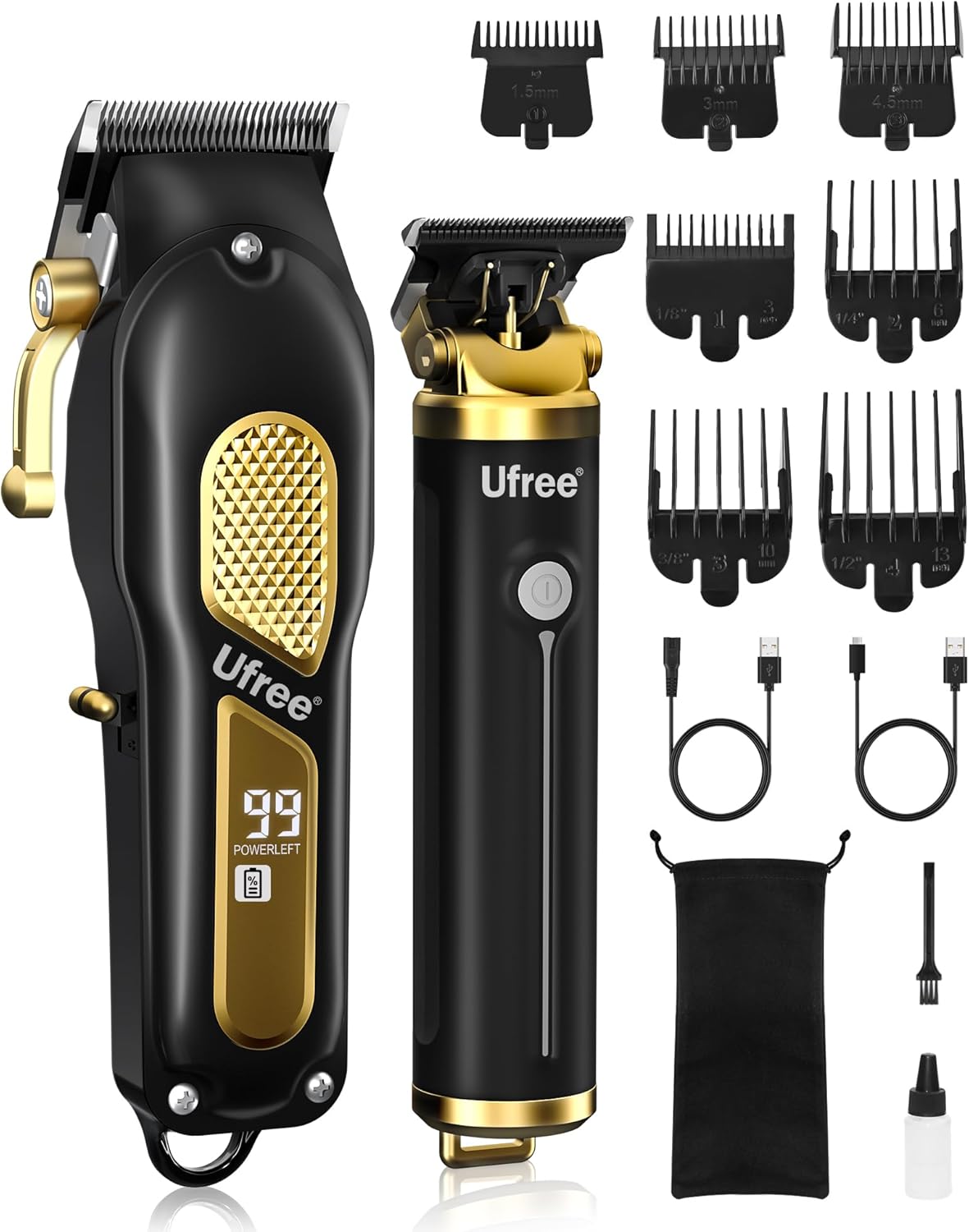 Hair Clippers for Men, Professional Clippers and Trimmers Set, Cordless Clippers for Hair Cutting, Beard Trimmer, Barber Clippers, Rechargeable Electric Shaver, Gifts for Men