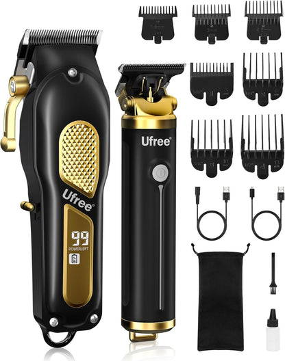 Hair Clippers for Men, Professional Clippers and Trimmers Set, Cordless Clippers for Hair Cutting, Beard Trimmer, Barber Clippers, Rechargeable Electric Shaver, Gifts for Men
