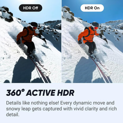 Insta360 X4 Ski Bundle - 8K Waterproof 360 Action Camera, 4K Wide-Angle Video, Invisible Selfie Stick, Removable Lens Guards, 135 Min Battery Life, AI Editing, No Micro SD Card