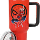 Insulated Stainless Steel Tumbler w/ Reusable Straw & Leak-Proof Lid Easy Carry Handle 40oz (Spiderman)