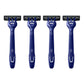 Men's Disposable Razors, 3-Blade Razors with Lubricating Strip and Pivoting Head (4 Count)
